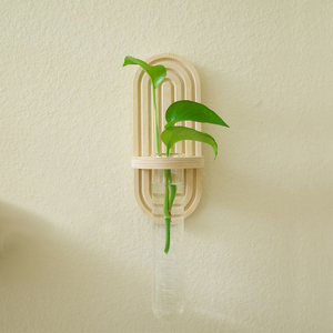 Station de propagation hydroponique murale <span class=keywords><strong>en</strong></span> <span class=keywords><strong>bois</strong></span> arc-<span class=keywords><strong>en</strong></span>-ciel, vase <span class=keywords><strong>en</strong></span> verre pour tubes à essai, support pour plantes d'intérieur - Product Image 3