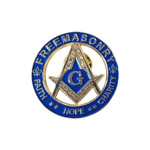 Ensemble de pin's de revers maçonniques personnalisés OEM, vente en gros, plaqué or, badge PHA Francs-Maçons, broche en émail personnalisable - Product Image 2