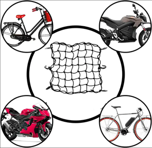 Đa Chức năng phụ kiện xe máy Mũ bảo hiểm chủ và hành lý Bungee net với 6 móc hàng hóa ốc vít - Product Image 3
