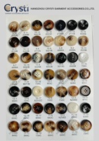 Boutons de chemise en résine polie à 4 trous, écologiques, fantaisie, avec logo personnalisé pour vêtements
