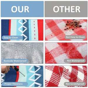 Manta de Picnic Portátil Impermeable con Logotipo Personalizado al por Mayor - Product Image 5