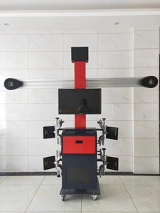 Máquina de Alineación de Ruedas <span class=keywords><strong>3D</strong></span> con Cámara Sony, Dos Pantallas, Alineador de Neumáticos Móvil con Gabinete de Herramientas, Certificación CE, X-430 220rpm - Product Image 2