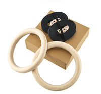 Fitness Equipment Wooden Gymnastic Rings with Gym Ring Straps From 4m-6m