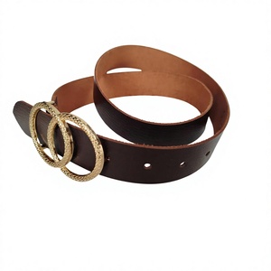 Cinturón de Cuero Vacuno Resistente con Hebilla Cuadrada de Acero, Estilo Vintage, Ecológico, BS INTERNATIONAL, Última Llegada para Chicas, Uttar Pradesh, 3.8 CM - Product Image 6