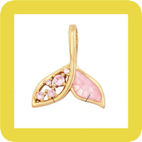 Pendentif Breloque Étoile Dorée Incrustée de Coquillages, Motif Amour et Romance Mignonne, Accessoire de Bijoux pour Fabrication Artisanale