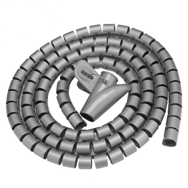 Gray PE Pre-Split Cable Sleeves 8mm ID 22mm ID 36mm ID Insulating Wire Management Sleeve Server Room Cable Management Tube