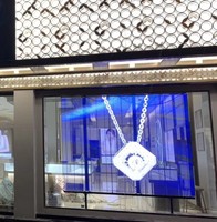 Außen fenster Glas Transparente LED-Film anzeige P7.8 Slim Plug & Play SMD LED-Bildschirm Videowand