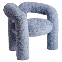 Nouvelle arrivée en forme de coton personnalisé velours loisirs chaise tabouret pouf ensemble Villa maison salon Teddy polaire salon fauteuil
