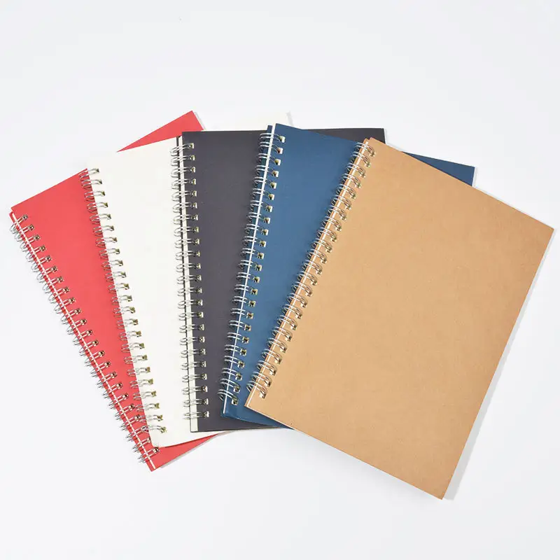 Wholesale paper notebooks custom logo lined printing kraft notebooks for students journal