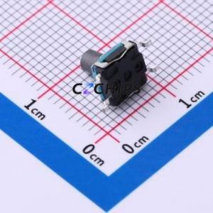 GT-TC128S-H072BB-L3 Tactile Switch SMD,6.2x6.2mm Switch Single Pole Single Throw Round Button 1.8N Vertical Mount - Product Image 2