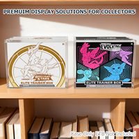 Boîte de présentation en acrylique transparente anti-poussière avec couvercle pour cartes à collectionner Pkmn ETB, Funko Pop