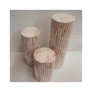 Trend New Cream Rose Pink Natural Rosetta Marble Stone Plinth