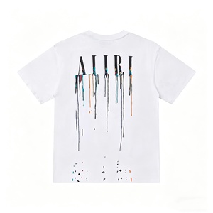 เสื้อยืดคอกลมแขนสั้นพิมพ์ลายสกรีน AMI RI สไตล์สตรีทแฟชั่นลำลองคุณภาพสูง ปี 2026 ทรงหลวมสไตล์ฮิปฮอป สำหรับผู้ชาย - Product Image 3
