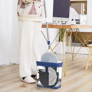 <span class=keywords><strong>LIDL</strong></span> Mismo estilo 360 Limpieza de microfibra Hogar Mojado y seco Mopa plana mágica de doble uso con cubo de fregona y 2 uds Paños de fregona - Product Image 5