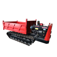 Mini camion tout-terrain auto-chargement petit dumper sur chenilles avec moteur et pompe Mini transporteur et camion à benne basculante