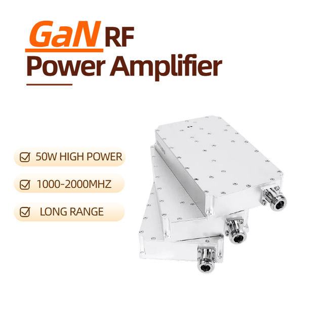 BLOCKWAVE 50W Durable RF Power Amplifier Module 1000-2000MHz Broadband Signal Booster N-Female Connector 24-30V UAV Drone
