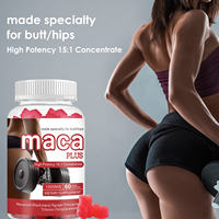 Prix de gros, marque privée, fournisseur d'usine, gommes naturelles de Maca noire Plus BBL Extreme, gommes de Maca pour les hanches et les fesses