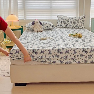 4pcs Breathable <strong>Double</strong> Brushed Microfiber Cooling Blueberry <strong>Sheets</strong> Ultra Soft Wrinkle-Free 16" <strong>Deep</strong>-Pocket Queen <strong>Sheets</strong> - Product Image 3