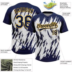 Maillot de softball personnalisé FOXA 320g, sublimé, anti-humidité, col de baseball pour hommes et jeunes - Product Image 4