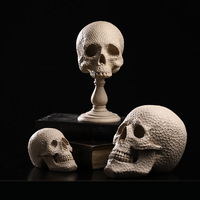 Pas de mal 3 crânes simulés pas voir entendre parler statue crânes en résine Figurine crânes humains tête os modèles pour la décoration de fête
