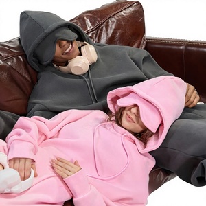 <span class=keywords><strong>Felpa</strong></span> con Cappuccio e Maschera per Occhi da Uomo RS, 350g in Cotone Felpato e Velluto, Set da Pendolare con Cappuccio e Tasche sui Maniche, Felpe da Uomo - Product Image 1