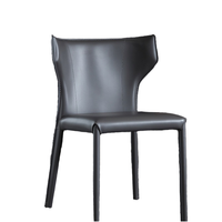 Chaises de salle à manger modernes avec revêtement en cuir PU et pieds en métal, écologiques et durables pour la maison, les restaurants et les hôtels