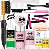 Peigne chauffant électrique pour lisser les cheveux, idéal pour les perruques Lace Front et le coiffage, noir