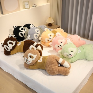 Almohada Larga de Peluche de <span class=keywords><strong>Mapache</strong></span> y Oso Kawaii Colorida, Suave y Adorable, para Regalo de Cumpleaños Infantil y Decoración de Habitación - Precio Mayorista - Product Image 1
