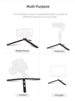 SORRISO Mini trépied de table en aluminium de haute qualité, support de trépied de bureau avec vis 1/4-20 pouces pour monopode et accessoires d'appareil photo