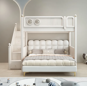 Camera dei bambini multifunzionale <span class=keywords><strong>letto</strong></span> <span class=keywords><strong>a</strong></span> castello sfalsato con letti <span class=keywords><strong>a</strong></span> castello superiore e inferiore - Product Image 2