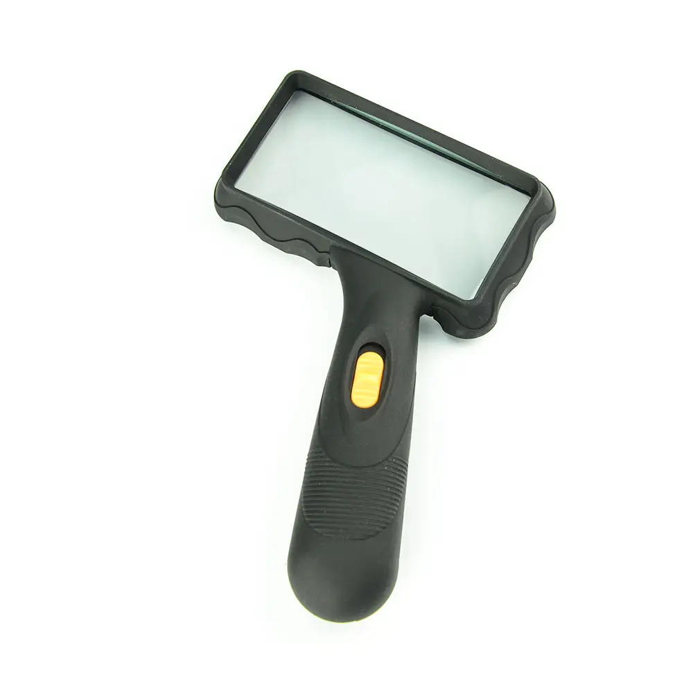 Rectangle Lens Handheld Magnifier Magnifying Glass with Light MG84026A