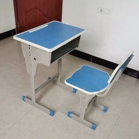 Meubles scolaires pour étudiants, table et banc en métal, design ergonomique moderne, adapté à la chambre à coucher, banc d'apprentissage pour l'école primaire
