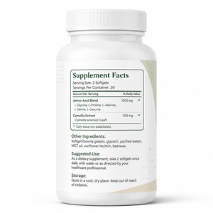 Complexe B hydrosoluble de qualité supérieure, acides aminés complets, 80 %, capsules molles stimulant l'énergie pour l'entraînement, durée de conservation de 2 ans, flacon personnalisable - Product Image 6