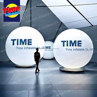 Ballon gonflable à logo de 1m 2m Ballon en PVC hermétique Led RGB Télécommande Grands ballons publicitaires à hélium pour festival