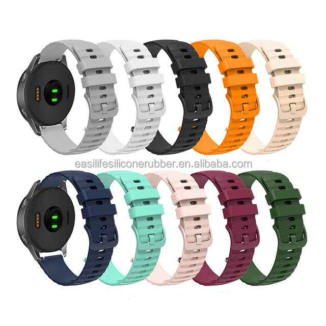 Thin Quick Fit Silicone Sport Smart Watch Bands Strap Watch Strap for Apple Huawei Samsung Garmin Venu 2 Vivoactive4 Vivoactive3