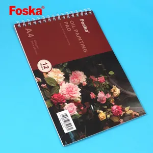 Foska Art hard paper A3 A4 side spiral Oil Painting Pad book