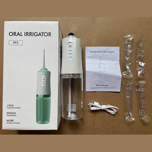 ¡OFERTA! Irrigador Bucal Portátil Potente, Chorro de <span class=keywords><strong>Agua</strong></span> Dental con 3 Modos, Recargable por USB, 4 Boquillas para Limpieza Dental y Salud Bucal - Product Image 1