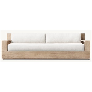 Meubles de jardin en teck massif de luxe, ensemble de canapés de patio en teck pour l'extérieur - Product Image 3