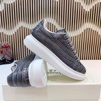 Chaussures de skate plates en cuir d'alligator avec semelle extérieure en caoutchouc faites à la main, vente en gros, chaussures décontractées de luxe élégantes pour hommes