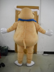 Disfraces de Mascota de Buey/Vaca/Toro de Primera Calidad en Color Marrón Claro con Gran Barriga, Disfraces de Mascota Personalizados para Adultos - Product Image 3