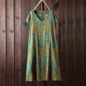 Blusa de manga corta con cuello de pico para verano, camisa informal con estampado Floral Vintage para mujer, 2019 - Product Image 2