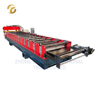 Machine de formage à froid de panneaux de toiture en acier avec contrôle PLC pour la construction, épaisseur 0,3-0,6 mm, utilisation facile