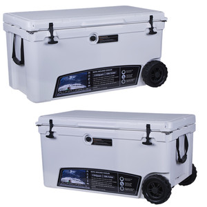 Cooler Box With Wheels Insulated Cooler 110qt Ice Chest Cooler Insulated Car Picnic Cooler Box With Lock And Wheels For Outdoors And Camping