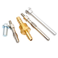 Goupilles cylindriques moletées en acier inoxydable personnalisées, goupilles filetées en acier, axe en alliage de zinc plaqué titane
