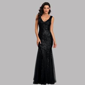 New European and Middle Eastern <b>sequin</b> toast dress for brides, <b>red</b> fishtail slim-fit evening gown for banquets - Product Image 3