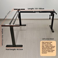 Bureau électrique en forme de L ODM, réglable en hauteur, pour le travail à domicile et les postes de travail gaming
