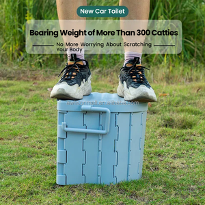 Haute qualité adulte mobile en plein air vente chaude <span class=keywords><strong>Camping</strong></span> Portable voyage voiture toilette en plastique pliant <span class=keywords><strong>Camping</strong></span> toilette - Product Image 3