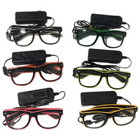 Trendige Techno-Mode Einfarbige EL-Quadrat-Leuchtbrille für Abschlussfeier und Weihnachtsdekoration Umweltfreundlich