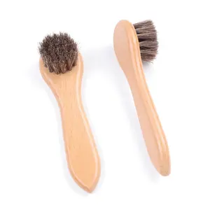 Horsehair Shoes Polish Brushes Leather Shoes Boots Care Clean Polish Daubers Applicators