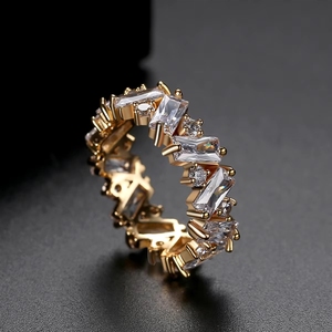 Tienda en Línea Cigaoni, Anillos de Circonio Coloridos y Elegantes de Diseñador de Moda, Joyería de Arcoíris Corta para Mujer - Product Image 4
